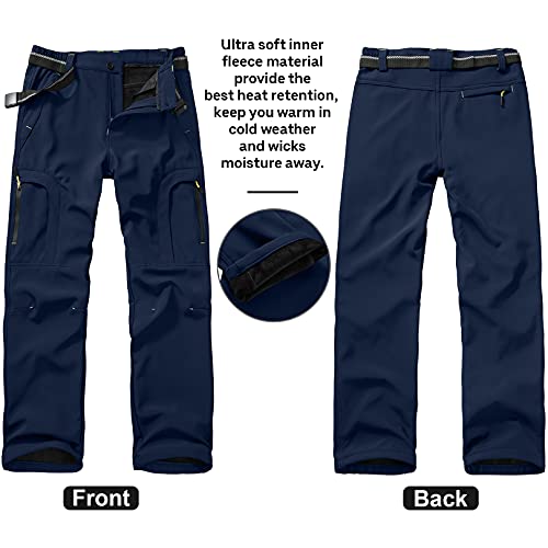 Linlon Women's Waterproof Pants Hiking Ski Snow Fleece Lined Insulated Outdoor Golf Travel Pants, Royal Blue,Xs #TOP1