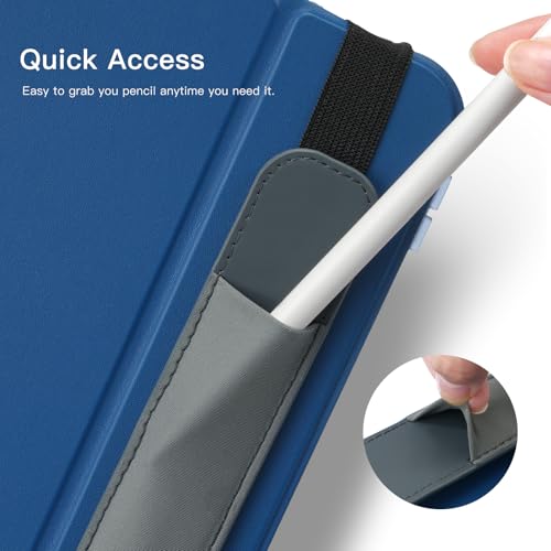 Image of MoKo for Apple Pencil Case, Apple Pencil Holder with Elastic Band, Detachable Elastic Pocket for Stylus Pen Attached to iPad Case, Dark Gray
