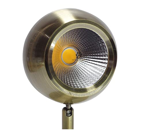 Image of Mufasa 3 Watts Ball Spot 4.5Inch Antique Brass Finish LED Spotlight Focus Light Bedroom Reading Display Vanity Wall Light (Please Check Dimensions Image) (Yellow)