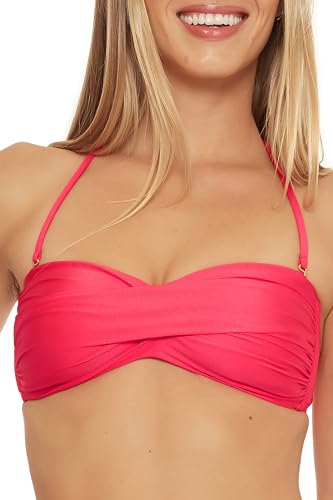 Trina Turk Women's Monaco Bandeau Bikini Top, Adjustable, Tie Back, Swimwear Separates