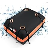 CYDDUP Roof Bag, Waterproof Soft Car Top Carrier Without Rack, 15 Cubic Feet Cargo Carrier for Top of All Vehicles with/Without Rack, Includes Anti-Slip Mat, 4 Door Hooks, Luggage Lock, Storage Bag