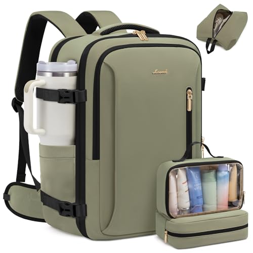 LOVEVOOK Waterproof Travel Backpack with Packing Cubes