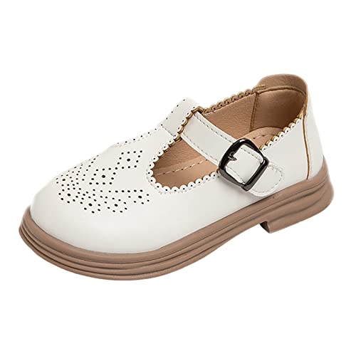 IWIHMIV Girl Mary Jane Shoes Flat Dress Shoes for Little Kid/Big Kid Comfortable Mary Jane Shoes Flat Dress Shoes