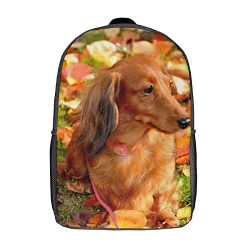 Sac d'école unisexe chien 17 pouces avec imprimé 3D pour ordinateur portable