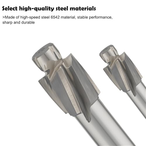 Image of Countersunk Screwdriver Chamfering Tool HSS Countersunk Milling Cutter High Speed Steel Straight Shank Endmills 7PCS