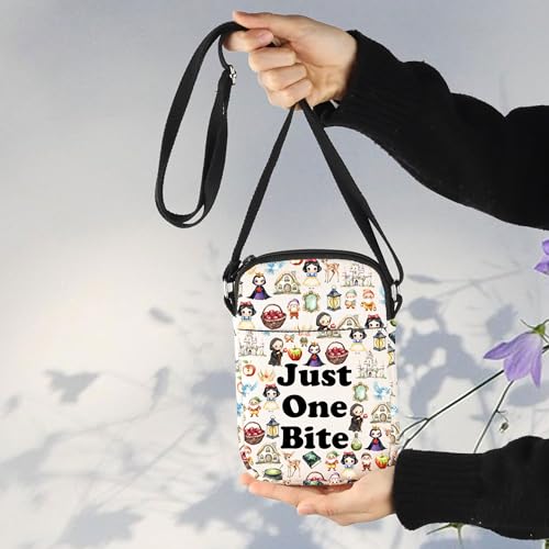MNIGIU Fairy Tale Themed Gift Snow Princess Crossbody Bag Cartoon Movie Lover Gift Just One Bite Fairytale Shoulder Bag3