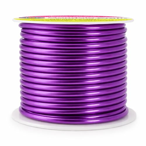Image of Mandala Crafts 10 Gauge Anodized Aluminum Craft Wire for Jewelry Making - 32 FT Colored Flexible Purple Wire - Bendable for Bonsai Armature Crafting Sculpting