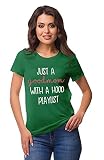 Inkmeso Just A Good Mom with A Hood Playlist Femmes T-Shirt Graphique Tee Coton
