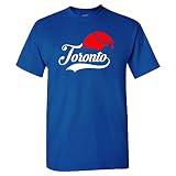 Toronto Baseball Skyline Men's Fan T-Shirt (Royal T-Shirt, XL)