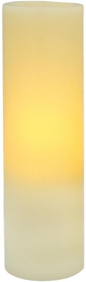 Flipo FLA-CAN-WX-4-12 12 Inch Flameless Off White Wax Candle Pillar