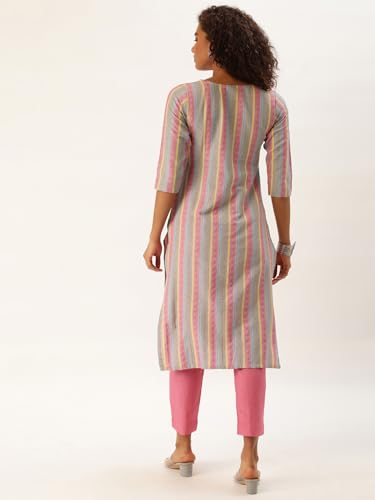 Image of Saanjh Women Printed Regular Kurta with Trousers || Kurta Set for Women || Suit Set