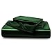 Horbaunal 5 Pieces Satin Duvet Cover Set Queen/Full Size Emerald Green Duvet Cover with Corner Ties & Zipper Closure, Luxury & Silky Bedding Set, 1 Duvet Cover and 4 Pillowcases (No Comforter)