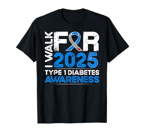 Tipo 1 Diabete Awareness Walk T1D Warrior Type 1 Diabete Maglietta