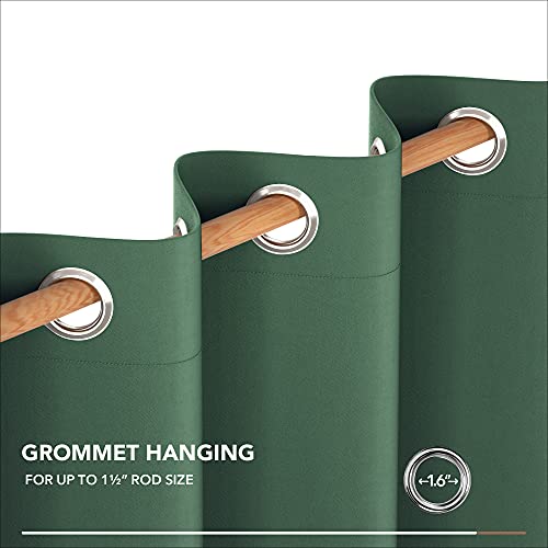 Deconovo Room Darkening Blackout Curtains, Sun And Noise Reduction Blackout Panels For Adults Bedroom, Set Of 2, Each 42X84 In, Dark Forest #TOP4