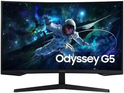 Monitor Gamer Samsung Odyssey G5 32, Resolução QHD, Taxa de atual...