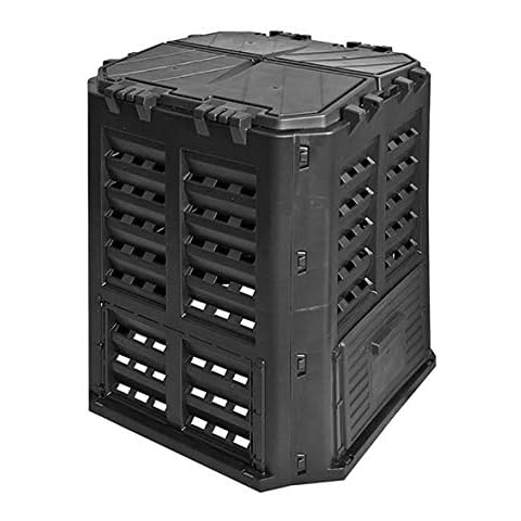 Compostador 320L con tapa y sin suelo de plástico resistente Cover