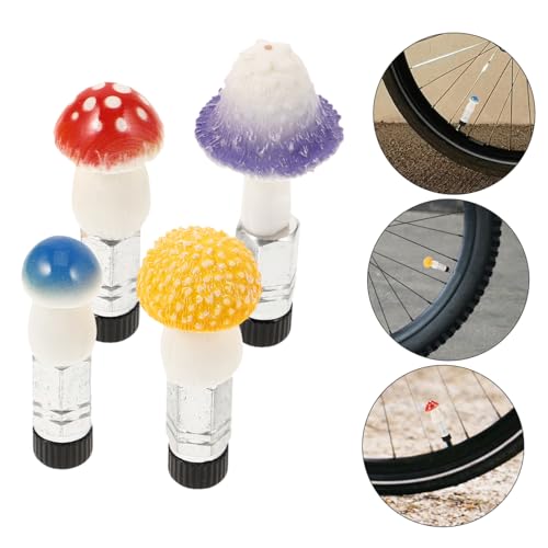 GANAZONO 4 piezas Tapones de Válvula para Neumáticos de Bicicleta Diseño de Hongo Tapones Decorativos para Válvulas de Neumáticos miniatura 7