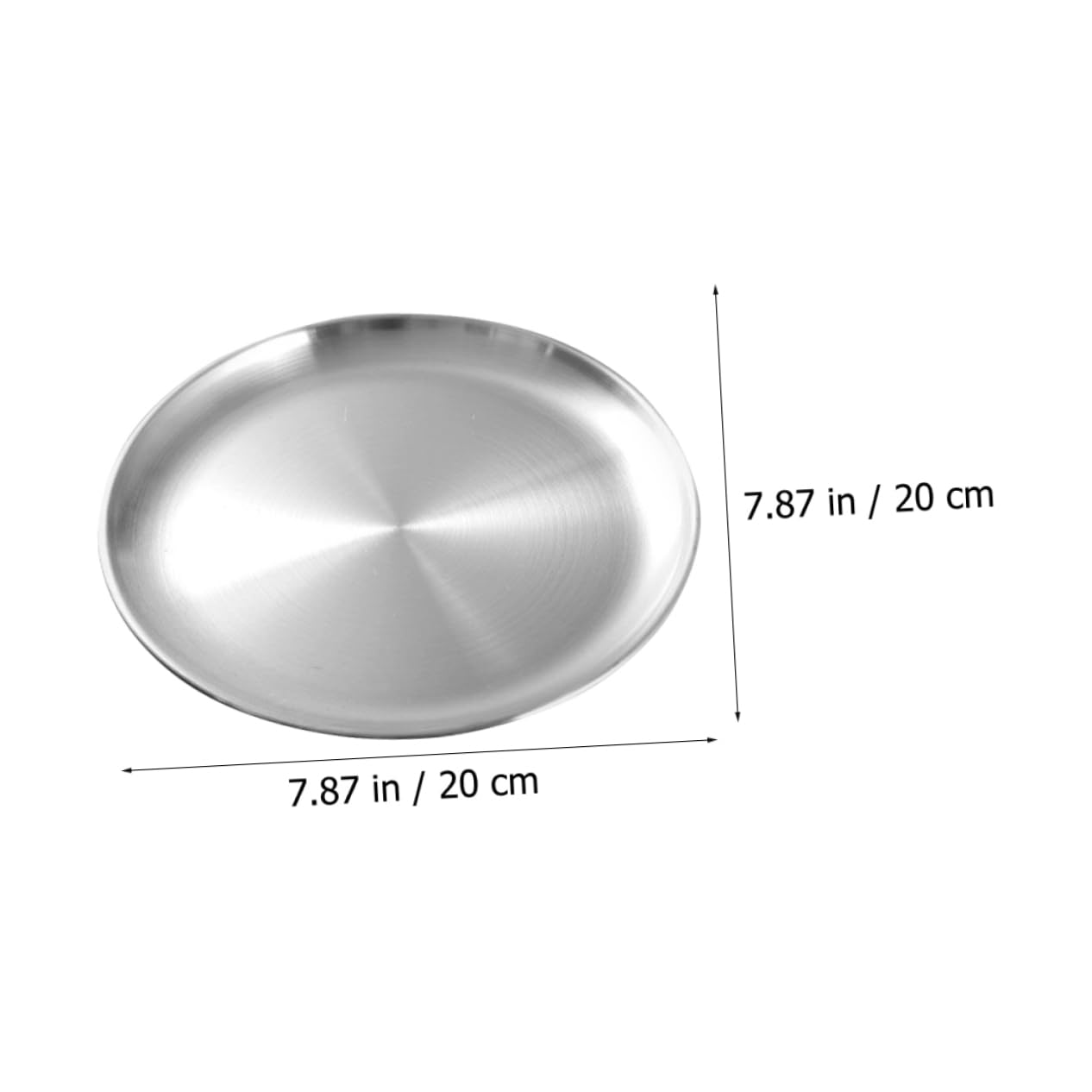 SOLUSTRE 4pcs Stainless Steel Dinner Plates Large Size Camping Plate Set for Outdoor Events Bbq and Family Gatherings Stylish Design