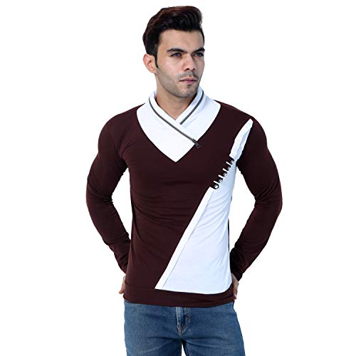 Image of Black Collection Men's Plain Slim Fit Full Sleeve T-Shirt