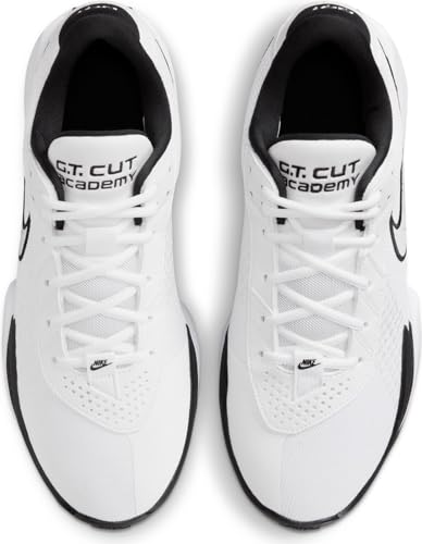 Image of Nike G.T. Cut Academy Men's Basketball Shoes (FB2599-100, White /Black-Summit White-Anthracite) Size 13