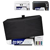 プリンターカバー 静電気防止 高耐久 防水 プリンター保護カバー ケース Epson EcoTank ET-2800 ワイヤレスカラー オールインワン プリンター/Epson EcoTank ET-2850/ET-2400ワイヤレスプリンター用 (ブラック)