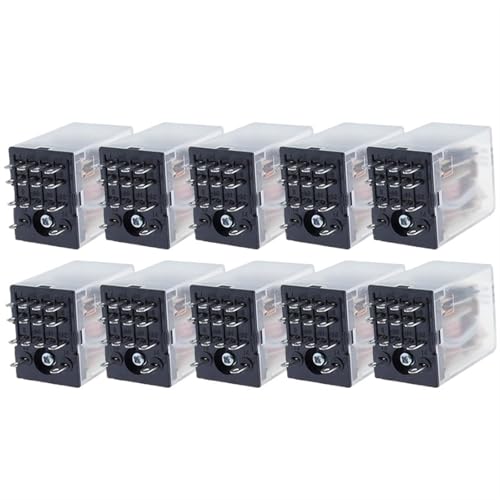 Mini relais MY4NJ 14 broches commutation stable AC 380V lot de 10 pièces