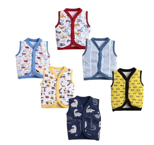 Navy Zone Baby Sleeveless, Front Open Top| T-Shirt for Boys and Girls |Multicolour|