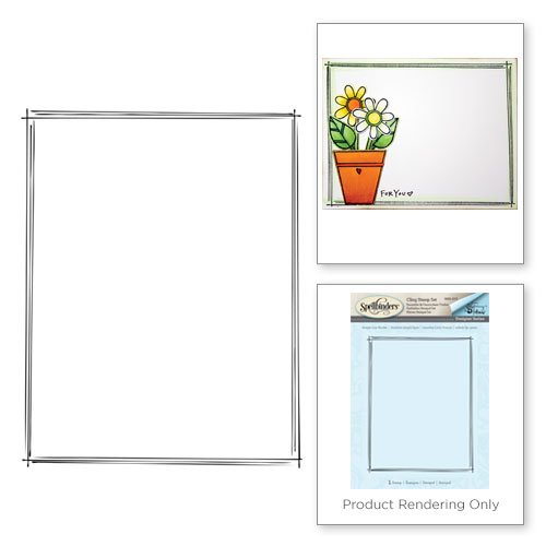 Spellbinders Simple Line Border Cling Rubber Stamp, Synthetic Material, Multi-Colour, 20.3 x 13 x 0.6 cm - Image 3