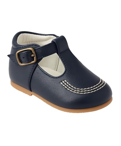 Chaussures en cuir à boucles bébés et garçons élégantes et souples