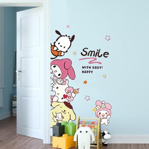 Kitty Decorative Stickers, Living Room Bedroom Door and Window Kitty Cat Stickers for Refrigerator, Cupboard, Wall Decor, Home Decoration (KM-Right)
