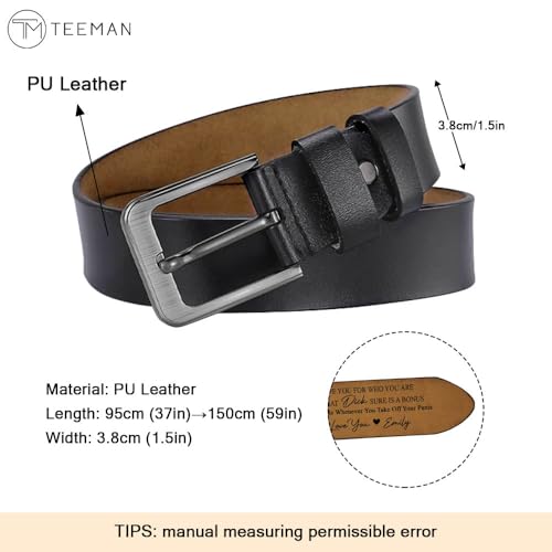 I Love You For Who You Are Belt, Personalized Engraved Leather Belt, Custom Name Leather Belt for Men, Personalized Belt for Husband, Wide Black/Brown Leather Belts, Fathers Day Belt Gifts3