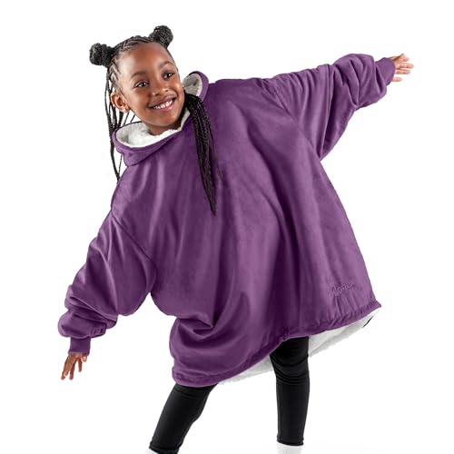 Image of Bare Home Wearable Blanket Hoodie - Soft Plush Sherpa - Warm and Cozy - Oversized Wearable Blanket