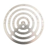 Freneci 丸定規 ステンレススチール 精密 ハンドメイド プロフェッショナル サークル ステンシル 角度 丸みを帯びたコーナー テンプレート レザークラフト DIYクラフト 1xツール