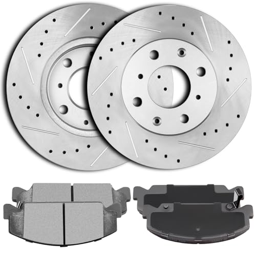 ECCPP D273-7178 Front Brake Kits 2pcs Brake Rotors and 4pcs Brake Pads
