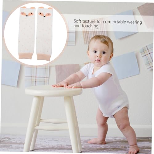 BESPORTBLE Cartoon Leg Warmers Thick Knee Pads Soft Skin Friendly Crawling Protector Non Slip Fox Design2
