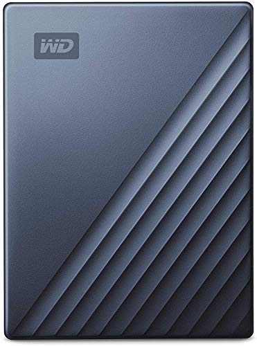 Image of Western Digital WD 2TB My Passport Ultra Portable Hard Disk Metal Drive, USB-C & USB 3.1 with Automatic Backup,Password Protection, Compatible with Windows&Mac, External HDD-Blue