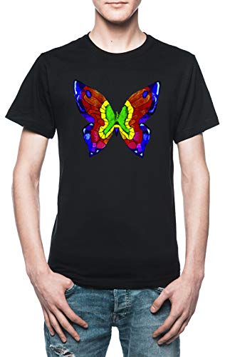 T-Shirt Homme Noir entaille Le maçon Papillon pour le week-end