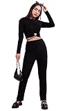 COORDINATO SOLIDO KETCH Vestito da donna Playwear, nero, 40