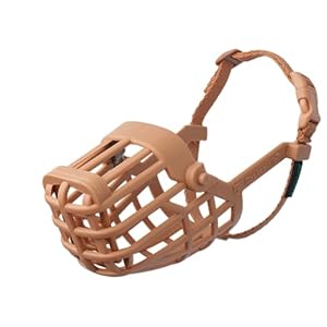 MUSELIÈRE PANIER BASKERVILLE CLASSIC – Laisse le chien boire/haleter, l’empêche de mordre/faire les poubelles, idéal pour les chiens à long museau, respirante, pour chiens de taille moyenne (Taille 6)