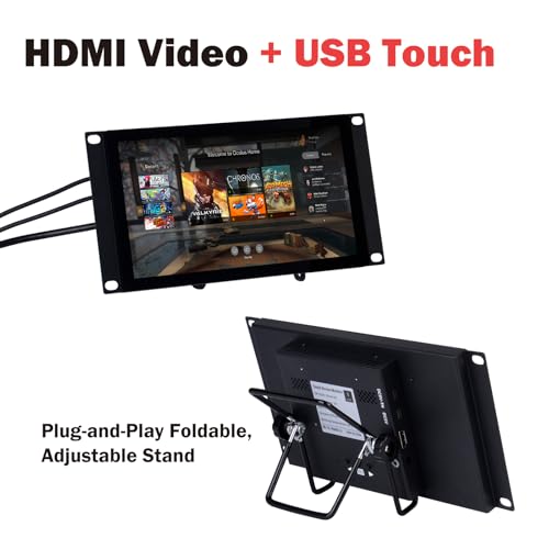 Image of GeeekPi 9 inch 1280x720 LCD Touch Screen 3U Rack Mount Monitor for DeskPi RackMate T0 /T1 /T2 /T0 Plus /T1 Plus /TL1 Server Cabinet and 10 inch Mini Server Rack