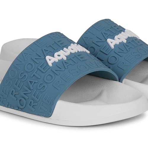 Image of Aqualite NEO-267 Men Slide Slippers with Comfotable Sole Slip-On Flat Flip Flops, Sliders, Chappal & Comfort Insole Slipper for Men