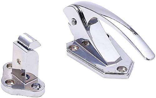 MroMax - Picaporte de aleación de zinc ajustable con resorte de 100 mm x 43 mm para puerta de congelador, 1 unidad