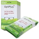 OptiPlus Anti-Fog Extra Large 5' x 8' Lens Wipes for Eyeglasses, Goggles and Shields | 4 Travel Packs - 96ct