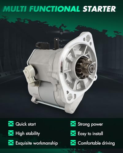Image of SCITOO 18014 Engine Starter Motor Compatible for John Deere Tractor 1203 1505 1515 3120 3320 3520 Series, Fits All Yanmar 41.5HP Diesel Denso, Cub Cadet EX9200 EX3200 EX450 LX410 LX450 SX3100