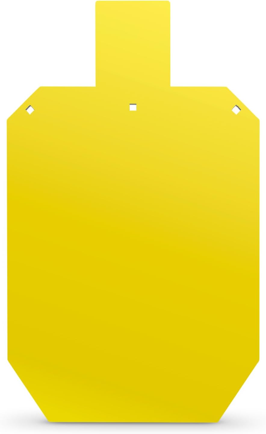 TEDEUM AR500 Steel Shooting Target, 1/2" Thick, Torso Metal Target, Laser-Cut for Handguns & Rifles, Lemon Yellow
