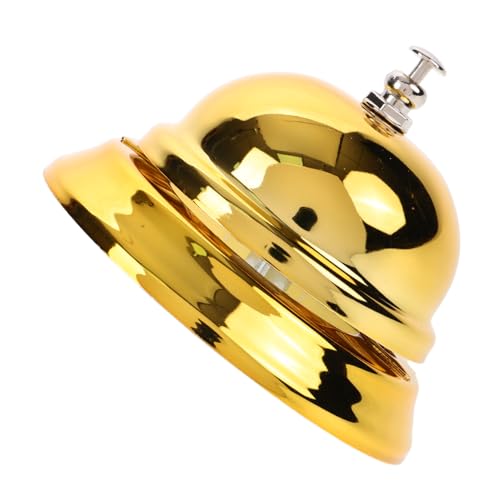 HIAKDOFT Campana de Servicio Manual Clásica de Timbre de Recepción Pequeño y para Cocina Bar y Hotel Sonido Claro y Potente Regalo Práctico