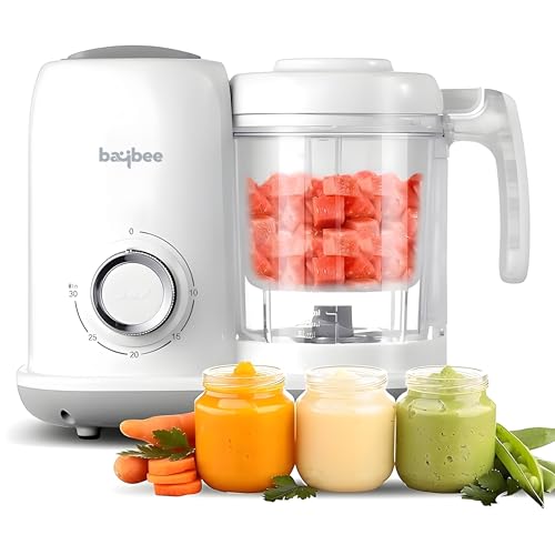 Image of Baybee Blendy 4-in-1 Electric Baby Food Processor | Baby Food Maker with Steamer, Reheat, Blender & Defrost | Portable Baby Food Steamer & Puree Maker | Food Mixer & Warmer for Babies