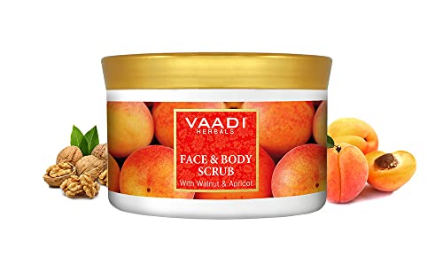 Vaadi Herbals Face And Body Scrub With Walnut And Apricot Herbal Cream Remove Dry Dead Skin Cells & Blackheads 500 Gm (17.64 Oz) #TOP1
