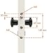 Cerradura de piscina de nailon negro/40 x 40 (incluido: par de botones...