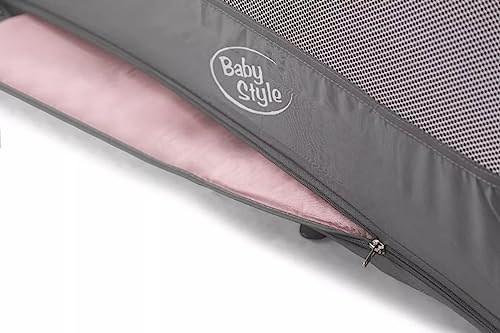 Berço Joly Compacto Chiqueirinho Com Trocador Móbile Desmontável Com 2 alturas Rosa